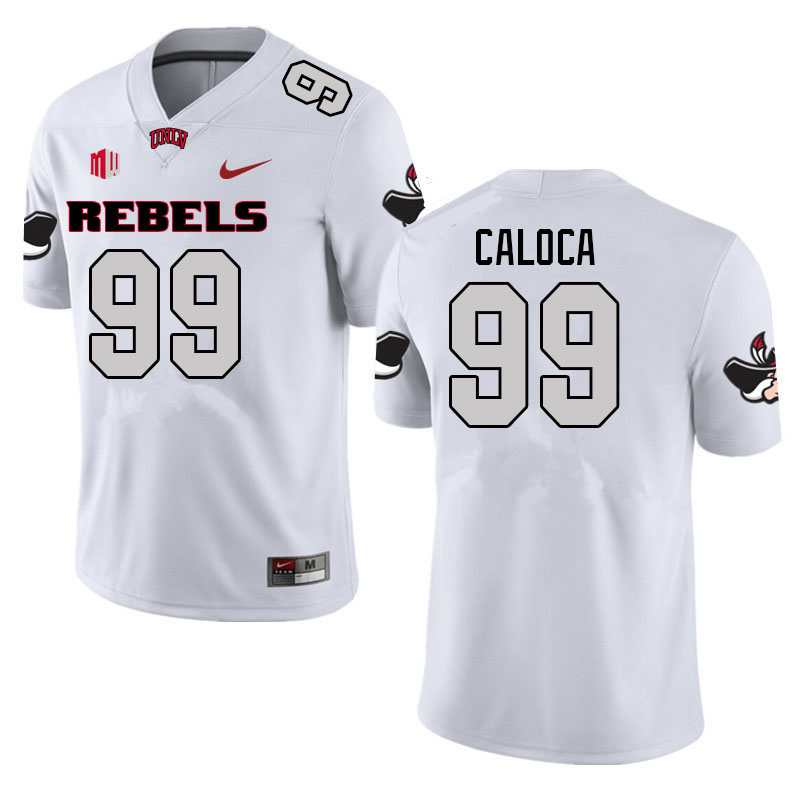 Men #99 Daniel Caloca UNLV Rebels College Football Jerseys Sale-White